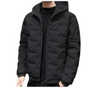 SRZYMJ Schwarz Herren Übergangsjacke Frühlingsjacke Stehkragen Cargo Jacke Militär Baumwolle Arbeitsjacke mit Vielen Taschen Regenjacke Atmungsaktiv Winddichte Jacke Regenanzug Fahrrad Trenchcoat L