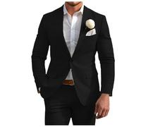 SRZYMJ Schwarz Sakko Herren Slim Fit Anzugjacke EIN Knopf Sakko für Business Cord-Blazer Für Herren Regenjacke Mit Kapuze Herren T Shirt Herren Schwarz Mit Aufdruck 4XL