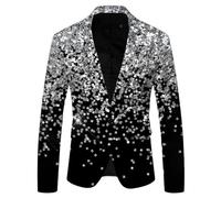 SRZYMJ Schwarz Sakko Herren Sportlich Klassisch British Blazer Knöpfe Modern Strick Blazer Anzugjacke für Männer Anzug Schwarz Strand Freizeit Anzug Sakko Sportlich Modern Regular Fit Anzug Hemd XXL