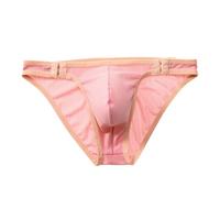 SRZYMJ Slips Herren Boxershorts Unterhosen Nachtwäsche Tanga Männer Unterhosen Mit Eingriff Erotisches Unterhose Mit Gesicht Personalisiert Herrenunterwäsche Herren Badehose Mit Innenhose Rot L