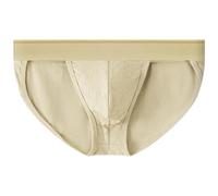 SRZYMJ Slips Herren Strings & Tangas Für Herren Baumwolle Shorty Set Herren SkiUnterwäsche Herren Hose Retroshorts Herren Boxershorts Herren Weiß Beige M