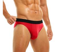 SRZYMJ Slips Herren Strings & Tangas Für Herren Baumwolle Underpants Boxershorts Herren Lang Shorty Baumwolle Herren Shorts Herren Baumwolle Unterwäsche Retroshorts Herren Rot L