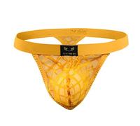 SRZYMJ Slips Herren Strings & Tangas Für Herren Baumwolle Underpants Boxershorts, Weihnachten Shorty Set Herren SkiUnterwäsche Herren Hose Retroshorts FüR Herren Gelb XL