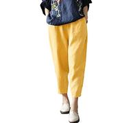 SRZYMJ Sommerhose Damen Leicht 7/8 Schlaghose Damen High Waist Sweathose Damen Freizeithose Damen Lang Schlupfhose Damen Stoffhose Damen Elegant High Waist Hosen Damen Kurz