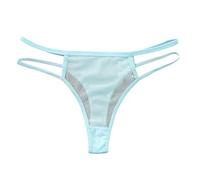 SRZYMJ Strings Damen Blau Strings Nahtlos Tangas Hoher Bund Baumwolle Pantys Unterwäsche Set BH Und Slip Spitze Panties Spitze Panties & Hipsters XXL Unterhosen Hohe Taille Taillenslip Spitze Slips