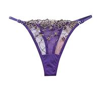 SRZYMJ Strings Damen Lila Strings Multipack Tangas Set Weiche Unterwäsche Frauen Sexy Set Panties High Waist Höschen Mit Bein Hipsters Unterhosen Set Große Größen Taillenslip Gr 52 10-Pack Slips