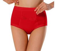 SRZYMJ Unterhosen Damen Nahtlos Mit Bein Seamless Panties Baumwolle Spitze Unterwäsche Spitze Taillenslip Rot Tangas 10Er Pack Große Größen Slips 10Er Pack Baumwolle String Set Spitze Rot