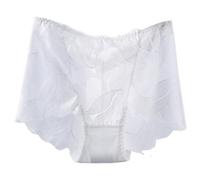 SRZYMJ Unterhosen Damen Panty Ohne Naht Hohe Taille Panties Unterwäsche Baumwolle Unterwäsche Frauen BH Und Slip Rot Taillenslip Spitze Formend Tanga Spitze Slips Baumwolle Nahtlos Strings Weiß