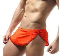 SRZYMJ Unterhosen Herren Baumwolle Slips Strings & Tangas Für Herren Sexy Underwear Boxershorts Baumwolle Shorts Baumwolle Herren Seitentaschen Shorts Herren Unterwäsche Retroshorts Herren Orange XXL