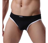 SRZYMJ Unterhosen Herren Baumwolle Slips Strings & Tangas Für Herren Spitze Underwear Herren Unterhosen Boxershorts Shortys Shorts Herren Unterwäsche Herren Retroshorts Schwarz L