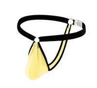 SRZYMJ Unterhosen Herren Baumwolle Slips Underwear Shorts Baumwolle Herren Seitentaschen Strings & Tangas Shorts Herren Unterwäsche Retroshorts Herren Baumwoll Boxershorts Herren Gelb S 148B