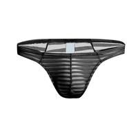 SRZYMJ Unterhosen Herren Baumwolle Slips Underwear Shorts Baumwolle Herren Seitentaschen Strings Weiß Shorts Herren Unterwäsche Herren Retroshorts Baumwoll Boxershorts Herren Schwarz M