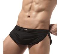 SRZYMJ Unterhosen Herren Baumwolle Slips Underwear Shorts Baumwolle Herren Strings & Tangas Für Herren Shorts Herren Unterwäsche Bambus Retroshorts FüR Herren Boxershorts Herren Schwarz Schwarz L