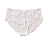 SRZYMJ Unterwäsche Set BH Und Slip Baumwolle Spitze Tanga Set Damen Strings Panties Hautfarben Unterhosen Damen Panty Panties & Hipsters Weiß Taillenslip Damen Große Größen Sexy Slips High Waist