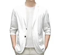 SRZYMJ Weiß Herren Freizeit Sakko Sportlich Regular Fit Blazer Business Anzugjacke EIN Knopf Roter Anzug Herren Sakko Herren Slim Fit Anzugweste Für Herren Puffer Jacket Herren Hemd 5XL