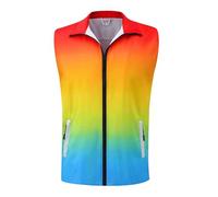 SRZYMJ Weste Herren Gelb Steppweste Herren Schwarz Daunenweste Ärmellos mit Reißverschluss Softshellweste Stehkragen mit Taschen Winterweste Dicker Winddicht Warm Outdoorweste Puffer Weste 4XL