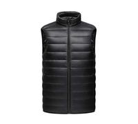SRZYMJ Weste Herren Schwarz Weste Herren Winter Steppweste mit Kapuze Leicht Winterweste Outdoor Daunenweste Ärmellose Jacke Gilet Sportweste Übergangsjacke Herren-westen Arbeitsweste Herren M