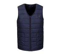 SRZYMJ Weste Herren Weste für Herren, leichte Pufferweste für Herren, warm, ärmellos, Outdoorjacke, Stehkragen, gepolsterte Daunenweste, Steppweste, Puffermantel, Outwear Blau XL Weihnachten
