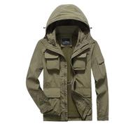 SRZYMJ Windbreaker Herren Jeansjacke Herren Sommer 4 Xl Leichter Wasserdichter Regenjacken Motorrad Jacke Herren Raincoat Men Jeansjacke Herren Sommer 4 Xl Khaki Men Jacket Autumn 4XL