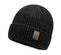 SRZYMJ Wintermütze Herren Damen Schwarz Slouchy Beanie Mütze Damen, Bequeme Baumwolle Mütze Herren, Doppellagige Weiche Winddichte Dünne Mütze, Klassische Modische Beanie Mütze Perfekt