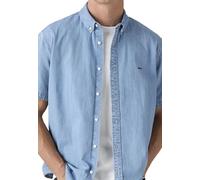 Levi's Herren SS Authentic Hemd mit Button-Down-Kragen, ELI MEDIUM Blue WASH, S