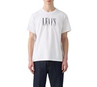 Levi's Ss Relaxed Fit Tee Distressed Serif 3 Wh