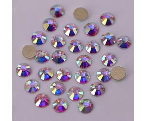 Ss3-ss50 Crystal Ab, Flache Rückseite, Nicht Hotfix, Nail Art Strasssteine, 3d-glas, Zum Aufkleben Auf Crystal Ab Steine Für Diy-dekorationen
