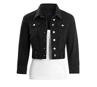 SS7 Damen Kurz geschnittene Jeansjacke mit 3/4 Ärmeln