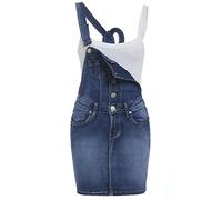SS7 NEU Damen Skinny Denim-Latzhose Kleid, Mitte blau, Sizes 8 to 14 - Mitte Blau, 42
