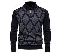 SSBZYES Herren Pullover Rollkragen Pullover Lässige Strickwaren Halber Reißverschluss Rollkragen Herren Pure Color Pullover Casual Top Pullover