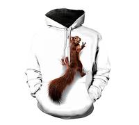 SSBZYES Pullover Herren Hoodie Große Größe Sweatshirt Top Four Seasons Can Wear Fashion Eichhörnchen Printed Langarm T-Shirt Sportjacke Bottom Top