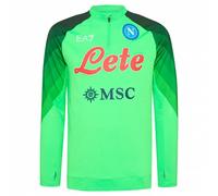 SSC Neapel EA7 Emporio Armani 1/4 Zip Herren Trainings Sweatshirt grün EASSCN23T05-GREEN 2XL
