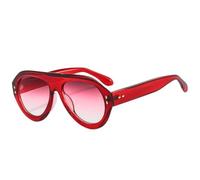 SSFVTTL Retro Übergroße Sonnenbrille Mode Nieten Dekoration Frauen Trendy Gradient Uv400 Männer (5)