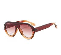 SSFVTTL Retro Übergroße Sonnenbrille Mode Nieten Dekoration Frauen Trendy Gradient Uv400 Männer (6)