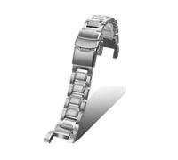 SSNAWBA Edelstahl-Uhrenarmband kompatibel mit Casio GA-1000/1100 GW-A1000/A1100/4000 Stahl-Uhrenarmband schwarz-silberne Uhrenkette Herrenarmband(Silver)