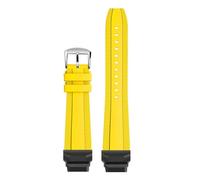 SSNAWBA Kompatibel mit Casio GBD-H1000 GBD H1000 Gummi-Sport-Fluorkautschuk-Uhrenarmband-Modifikation, wasserdichtes Armband, Herren-Uhrenkette(Yellow-silver A)