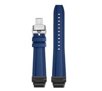 SSNAWBA Kompatibel mit Casio GBD-H1000 GBD H1000 Gummi-Sport-Fluorkautschuk-Uhrenarmband-Modifikation, wasserdichtes Armband, Herren-Uhrenkette(Blue-silver B)