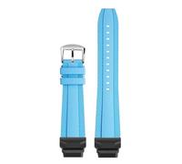 SSNAWBA Kompatibel mit Casio GBD-H1000 GBD H1000 Gummi-Sport-Fluorkautschuk-Uhrenarmband-Modifikation, wasserdichtes Armband, Herren-Uhrenkette(Sky blue-silver A)