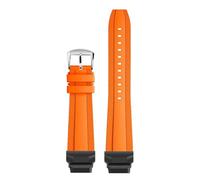 SSNAWBA Kompatibel mit Casio GBD-H1000 GBD H1000 Gummi-Sport-Fluorkautschuk-Uhrenarmband-Modifikation, wasserdichtes Armband, Herren-Uhrenkette(Orange-silver A)