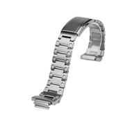 SSNAWBA Kompatibel mit Casio Gold Black Warrior GA-110 GA-110GB/100/120/140 Gehäuse aus massivem Edelstahl GA110 GA120 Metallarmband(Silver strap)