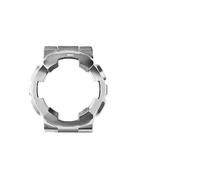 SSNAWBA Kompatibel mit Casio Gold Black Warrior GA-110 GA-110GB/100/120/140 Gehäuse aus massivem Edelstahl GA110 GA120 Metallarmband(Silver case)