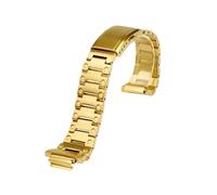 SSNAWBA Kompatibel mit Casio Gold Black Warrior GA-110 GA-110GB/100/120/140 Gehäuse aus massivem Edelstahl GA110 GA120 Metallarmband(Gold strap)