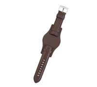 SSNAWBA Mit Tablett Rindsleder Uhrenarmband Kompatibel Mit Panerai PAM111/441 Fossil CH2564 CH2565 Casio MDV-106 MTP-VD01Uhrenarmband 22mm Braun Schwarz Armband(Brown-Silver,22mm)