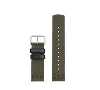 SSNAWBA Schwarzes, armeegrünes, khakifarbenes Nylon-Uhrenarmband, kompatibel mit Casio GA-2000/GA-2300, Canvas-Uhrenarmband, 24 mm, Herrenuhr-Zubehör(Armygreen-silver)