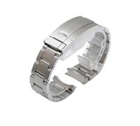 SSNAWBA Uhrenarmbänder kompatibel mit Rolex SUBMARINER DAYTONA Yacht-Master GMT Uhrenarmband, Glidelock-Verschluss, Edelstahl 904L, Armband 20 mm(Frosted Silver,21mm)