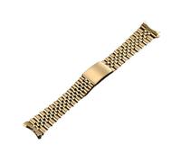 SSNAWBA Uhrenarmband aus massivem Edelstahl, kompatibel mit Rolex, kompatibel mit Jubilee Curved End Metallarmband, Luxusarmband(Gold,20mm)