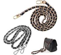 SSyang Taschen Trageriemen Kette, 2 PCS Kette Trageriemen Gold Silber, 120cm Kettenriemen Metall Ersatz Schulterriemen Tragegurt, für Damen Handtaschen Umhängetasche Geldbeutel (Gold + Silber)