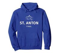 ST. Anton - Tyrol Pullover Hoodie, Unisex für Erwachsene, Königsblau, XL