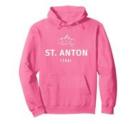 ST. Anton - Tyrol Pullover Hoodie, Unisex für Erwachsene, Leuchtendes Pink, XL