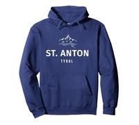ST. Anton - Tyrol Pullover Hoodie, Unisex für Erwachsene, Marineblau, XL